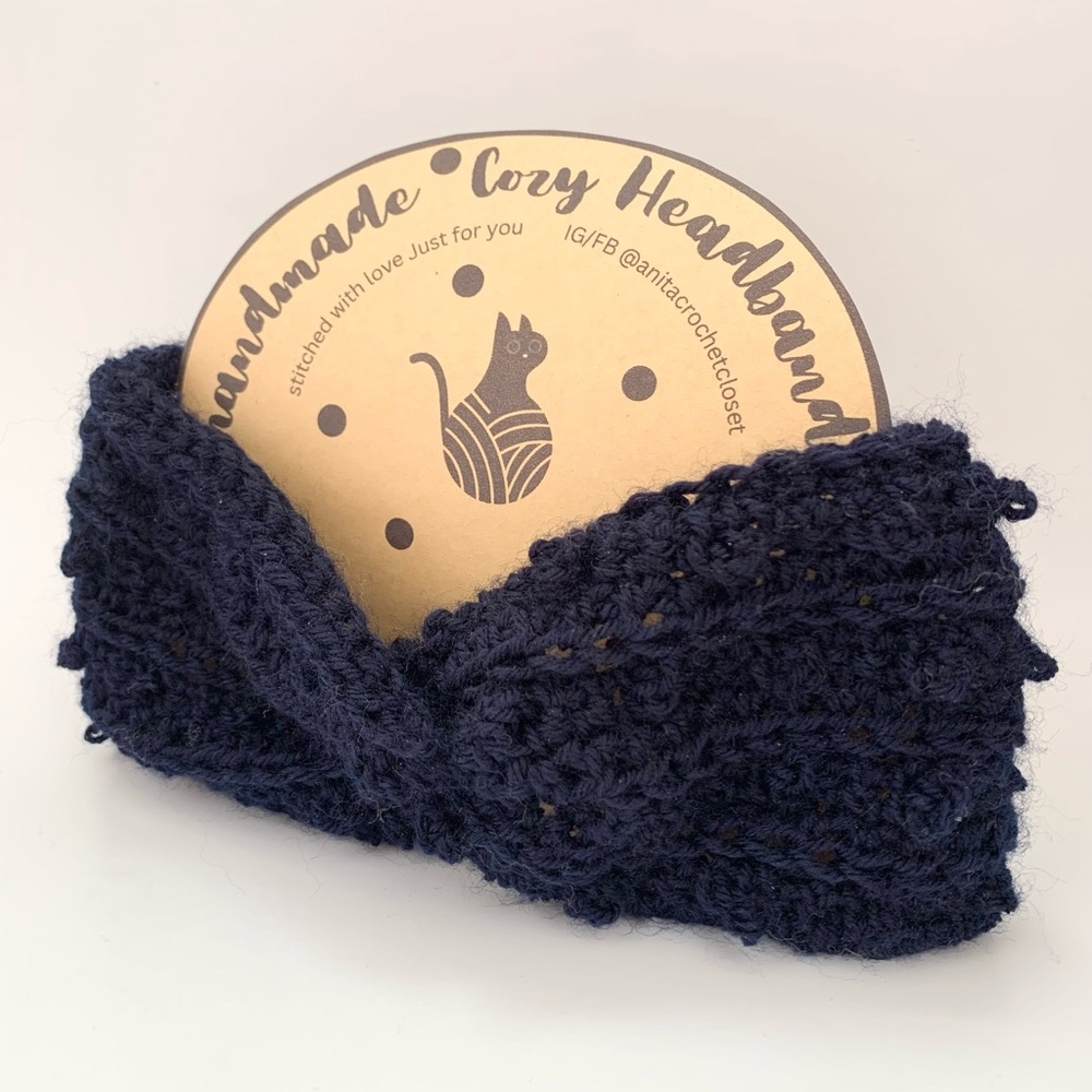 🐏Australian Wool Headband - Navy Blue